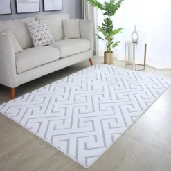 Vision Kortluvet tæppe Skandinavisk - Sølv