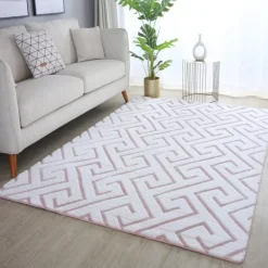 Vision Kortluvet Tæppeløber Skandinavisk - Rosa