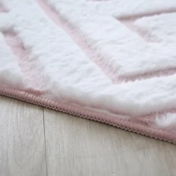 Vision Kortluvet Tæppeløber Skandinavisk - Rosa