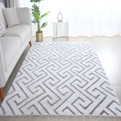 Vision Kortluvet Tæppeløber Skandinavisk - Beige