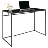 Vita Skrivebord - Skrivebord med sort ramme og sort bordplade 100x45x75 cm