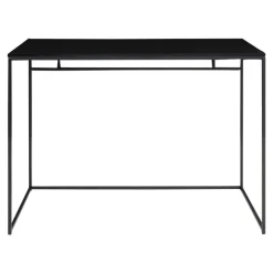 Vita Skrivebord - Skrivebord med sort ramme og sort bordplade 100x45x75 cm