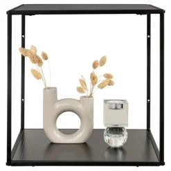 Vita Væghylde - Hylde med sort ramme og sorte hylder 36x36x36 cm