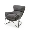 VOLKER lænestol MørkeGrå/Sort