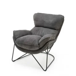 VOLKER lænestol MørkeGrå/Sort