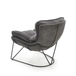 VOLKER lænestol MørkeGrå/Sort