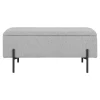 Watford Bænk - Bænk i lysegrå m. opbevaring