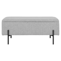 Watford Bænk - Bænk i lysegrå m. opbevaring
