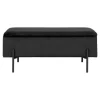Watford Bænk - Bænk i sort velour m. opbevaring HN1207