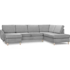 WENDY hjørnesofa med chaiselong og open end lysegrå venstrevendt
