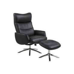 WESTFIELD -A1 lænestol inkl. fodskammel - Læder