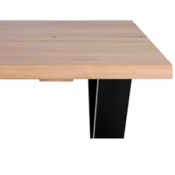 Westwood plankebord 200x95 - Hvidolieret egetræ/Sort