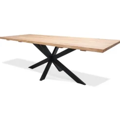 Westwood plankebord 200x95 - Hvidolieret egetræ/Sort med Stjerne Understel