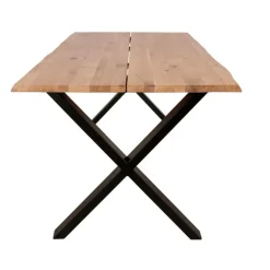 Westwood plankebord 200x95 - Hvidolieret egetræ/Sort