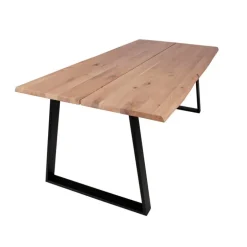 Westwood plankebord 180x95 - Hvidolieret egetræ/Sort