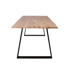 Westwood plankebord 180x95 - Hvidolieret egetræ/Sort