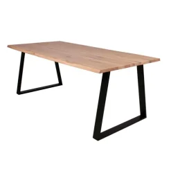 Westwood plankebord 240x95 - Hvidolieret egetræ/Sort