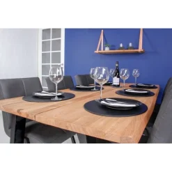 Westwood plankebord 180x95 - Naturolieret egetræ/Sort