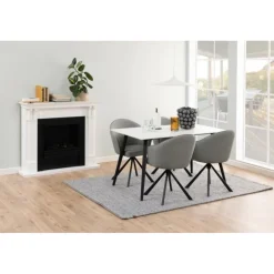 Wicklow spisebord hvid keramik