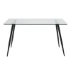 Wilma spisebord 140x80 cm - Glas/Sort
