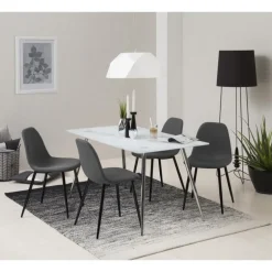 Wilma spisebordsstol - Grå/Sort