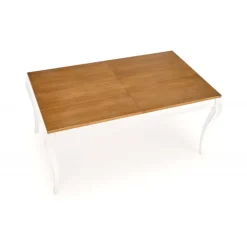 WINDSOR Spisebordmedudtræk, - Mørk Eg/Hvid