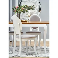 WINDSOR Spisebordmedudtræk, - Mørk Eg/Hvid