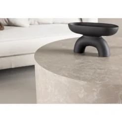 York Sofabord Ø80cm - Beige
