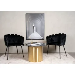 Ystad Bord - Sort og Brushed Messing