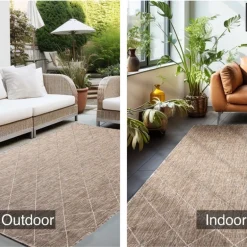 Zagora Udendørs tæppe Rhombus - Beige