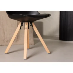 Zeno Spisestuestol - Sort og Natur