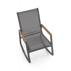 ZLATAN havestol, - d.MørkeGrå / l.lyseGrå